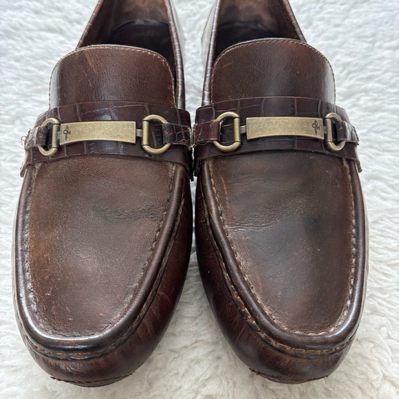 Cole Haan Dark Brown Leather Driving/Loafers with Metal Detail size 11 M main image 13